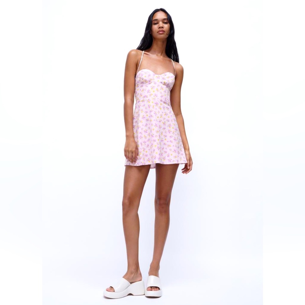 ❌SOLD❌ ZARA PRINTED LINEN BLEND DRESS